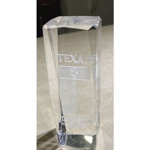 Optical Crystal Impressions Sculpture Laser Art Texas Paperweight Optical Glass